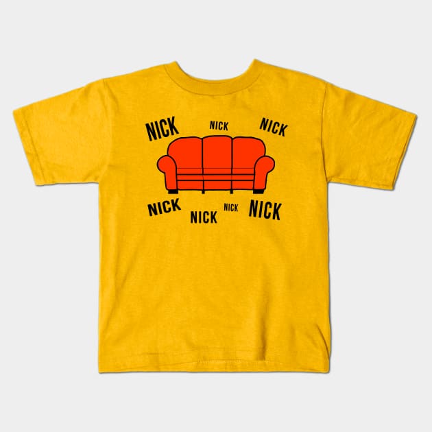 Snick Couch Kids T-Shirt by klance